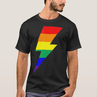 Camiseta Perno de relámpago de la bandera del orgullo arcoi