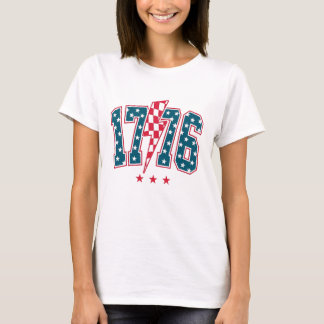 Camiseta Perno de relámpago patriótico 1776