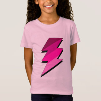 Camiseta Perno de trueno rosado del relámpago