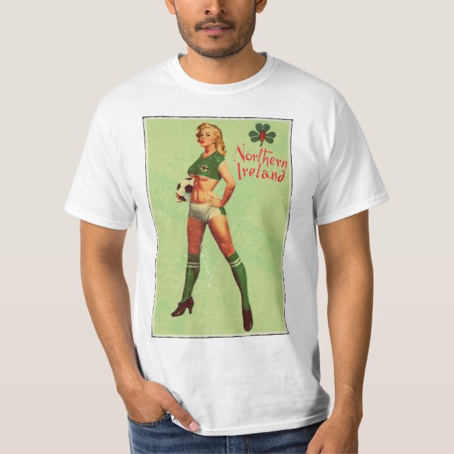 Camiseta Perno-para arriba retro del fútbol de Irlanda del (Anverso)