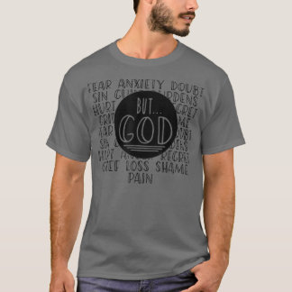 Camiseta Pero Dios, Cristiano, Cristiano, Acción de Gracias