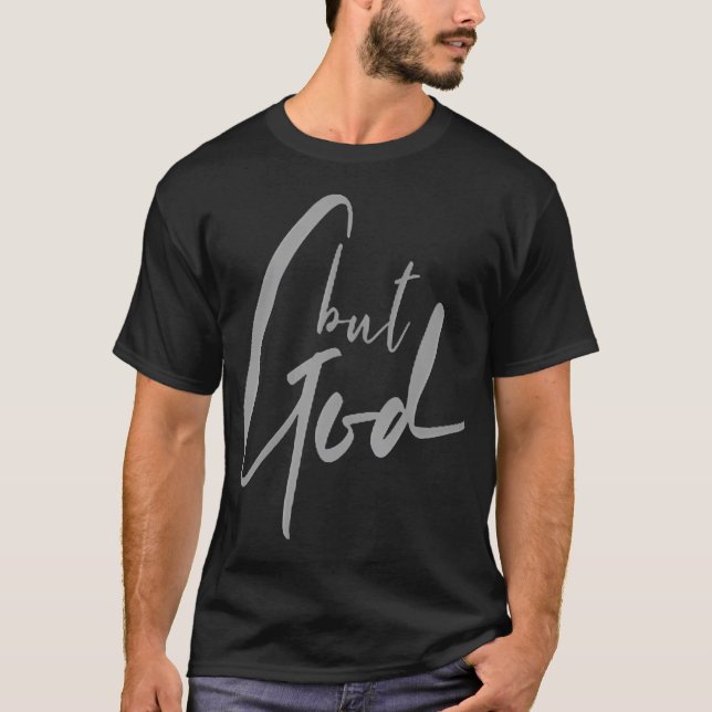 Camiseta Pero Dios (Frente) Isaías 43 19 Jesús Cristiano F (Anverso)