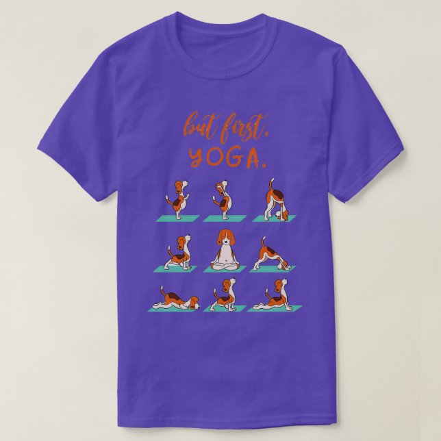 Camiseta Pero el primer perro gracioso de yoga (Diseño del anverso)