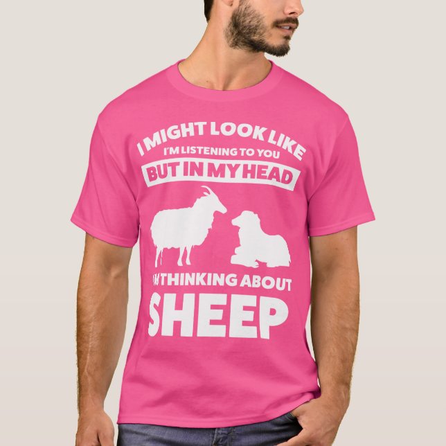 Camiseta Pero En Mi Cabeza Estoy Pensando En Las Ovejas (Anverso)