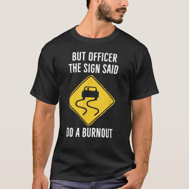Camiseta Pero oficial, el letrero decía hacer un derrape (Anverso)