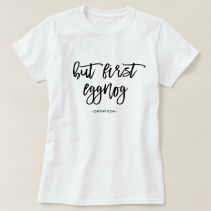 Camiseta Pero primer huevo con nombre Festividad en blanco