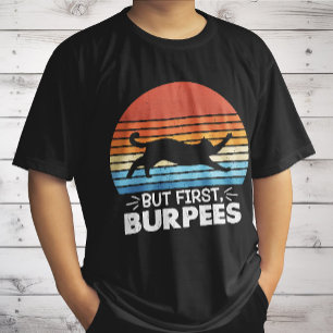 Camiseta Pero primero, burpees Gráfico Retro Entrenamiento 