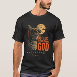 Camiseta Pero Primero Déjame Dar Gracias a Dios Gato Divert