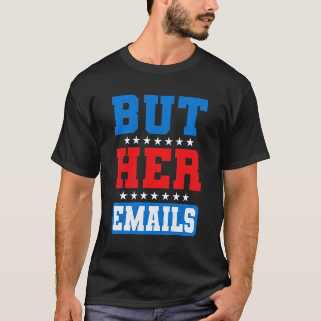 Camiseta Pero Sus Correos Electrónicos Hillary Usa Flag Div (Anverso)