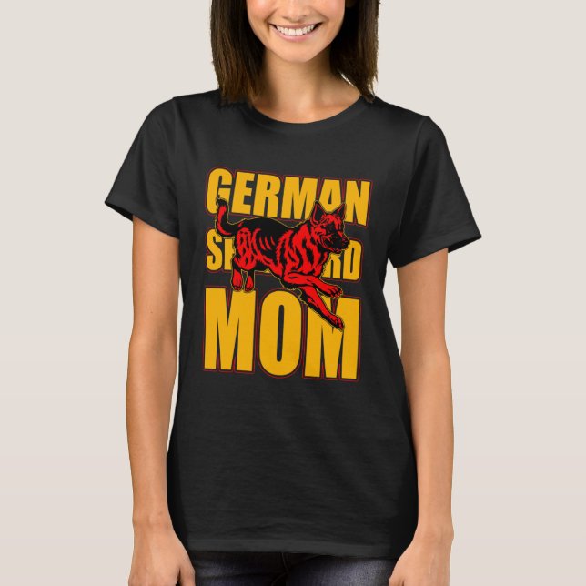 Camiseta Perra madre pastor alemán que dice (Anverso)