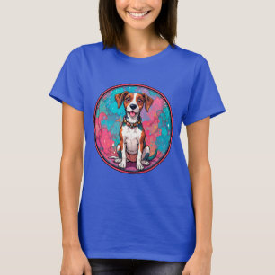 Camiseta Perrito Adorable Con Un Collar Colorido