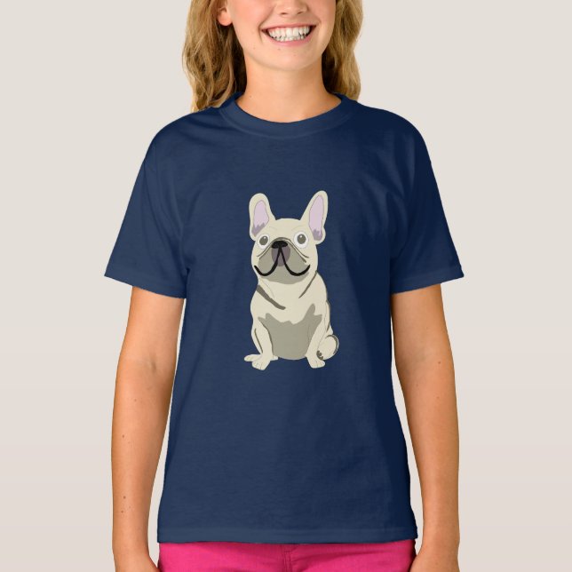 Camiseta Perrito adorable, frenchie (Anverso)
