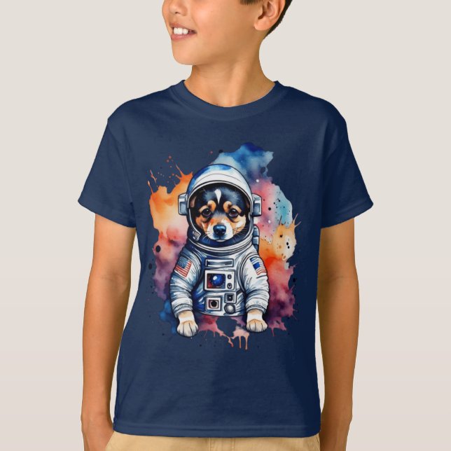 Camiseta Perrito astronauta de perro espacial (Anverso)