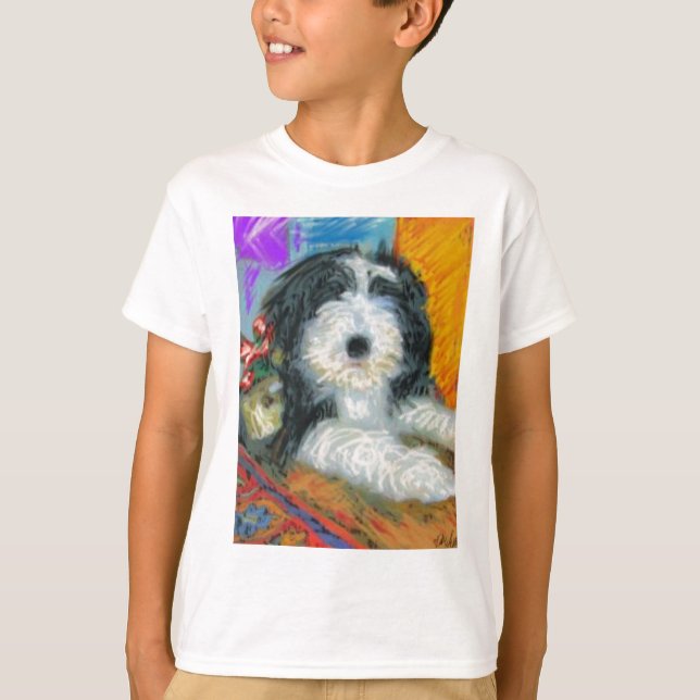Camiseta Perrito barbudo del collie (Anverso)