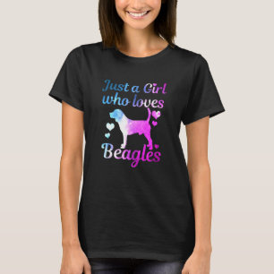 Camiseta Perrito Beagle Mujer Solo Una Chica Que Ama Beagle