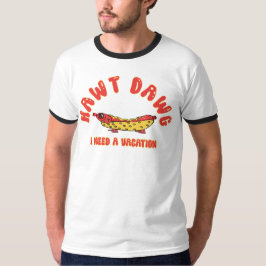 Camiseta Perrito Caliente Adorable Necesito unas Vacacione