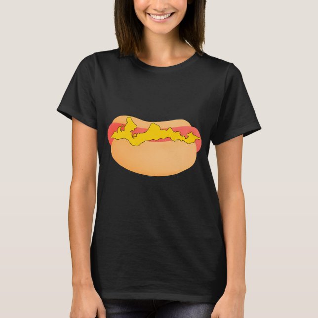 Camiseta Perrito caliente de Fishers Island, NY (Anverso)