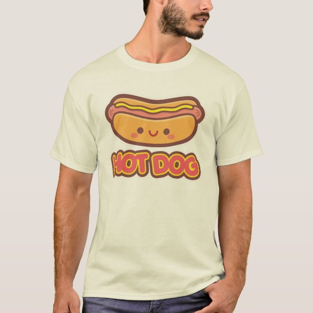 Camiseta Perrito caliente de Kawaii (Anverso)