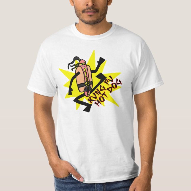 Camiseta Perrito caliente de Kung Fu (Anverso)