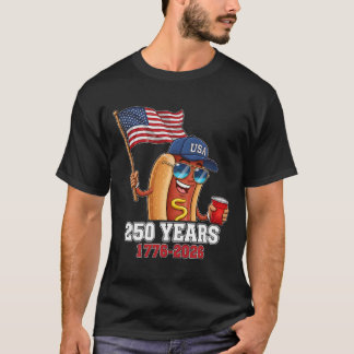 Camiseta Perrito caliente del 250 cumpleaños 1776-2026 250