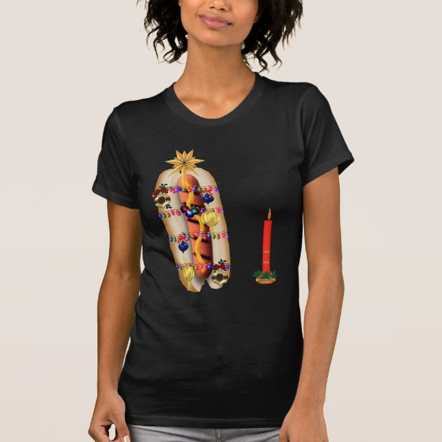 Camiseta Perrito caliente del navidad (Anverso)