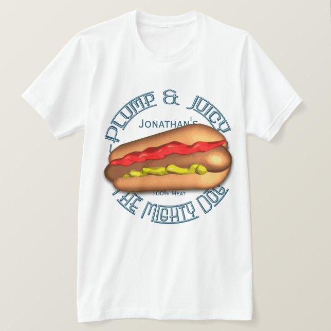Camiseta Perrito caliente poderoso del perro (Anverso del diseño)