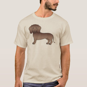 Camiseta Perrito Caricatura Adorable Dachshund Pelo Corto M