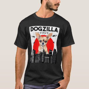 Camiseta Perrito Chihuahua Divertido Dogzilla Japonés Para