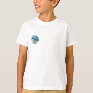 Camiseta Perrito con Paraguas para Niños Día Lluvioso
