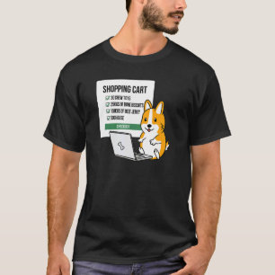 Camiseta Perrito Corgi Carrito de Compras