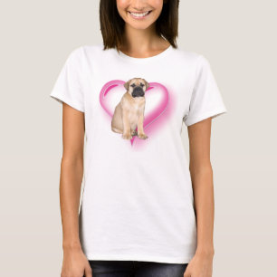 Camiseta Perrito de Bullmastiff del amor