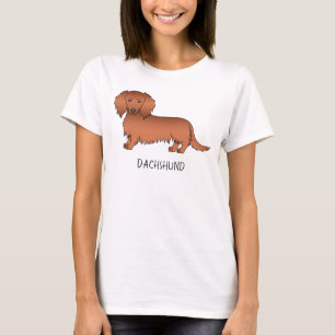 Camiseta Perrito De Dibujos Animados Adorable Salchicha Pel