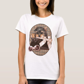 Camiseta Perrito de Houndstooth Yorkie