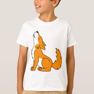 Camiseta Perrito de lobo anaranjado que grita