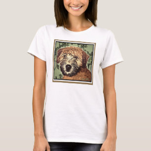 Camiseta Perrito de trigo Suave-Revestido de Terrier con la