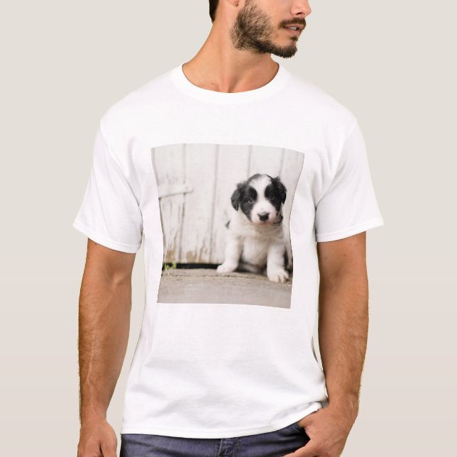 Camiseta Perrito del border collie (Anverso)
