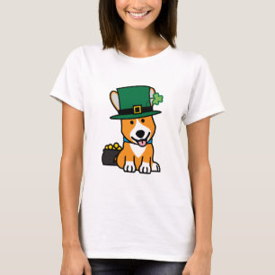 Camiseta Perrito del perrito del perro del Leprechaun del