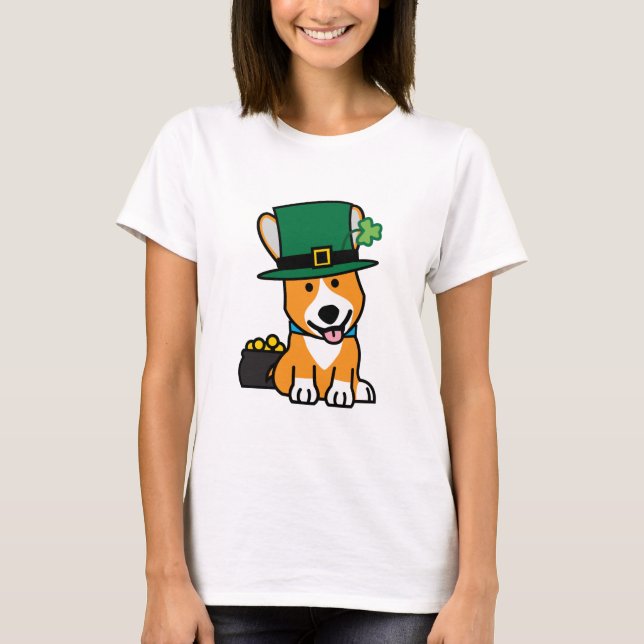 Camiseta Perrito del perrito del perro del Leprechaun del (Anverso)