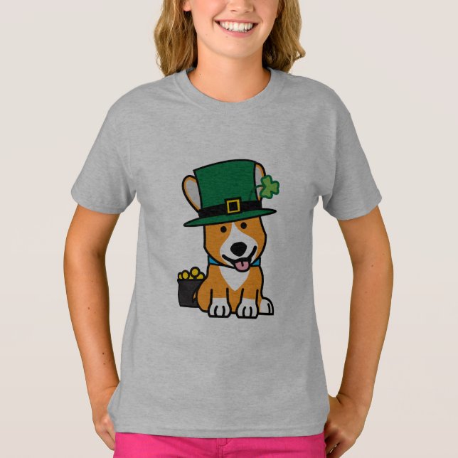 Camiseta Perrito del perrito del perro del Leprechaun del (Anverso)