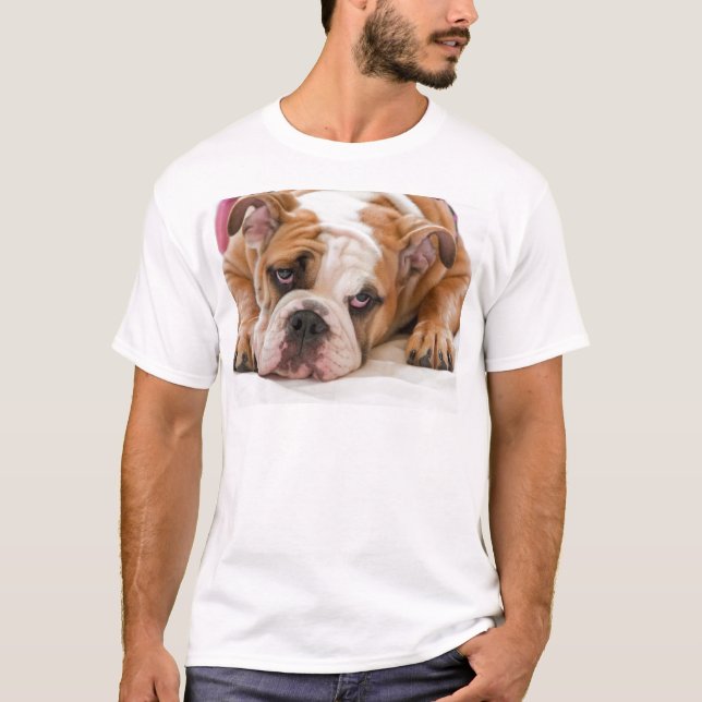 Camiseta Perrito inglés del bulldog (Anverso)
