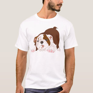Camiseta Perrito juguetón del bulldog del perrito de la