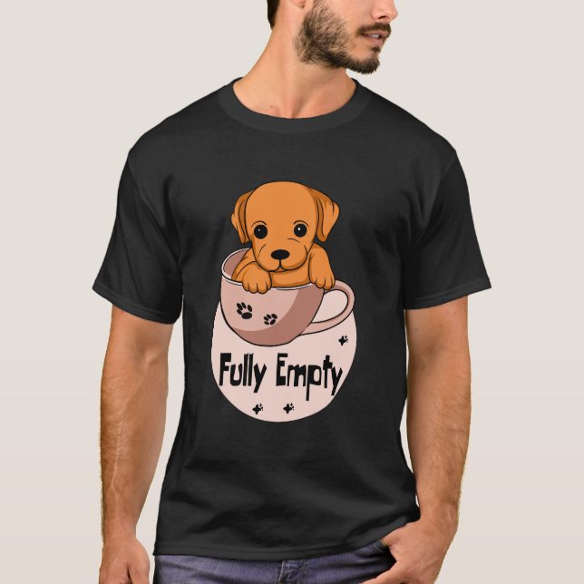 Camiseta Perrito Kawaii orang completamente vacío en una ta (Anverso)