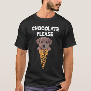 Camiseta Perrito lindo del helado del cono de la galleta