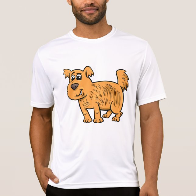 Camiseta Perrito Naranja Desgreñado (Anverso)