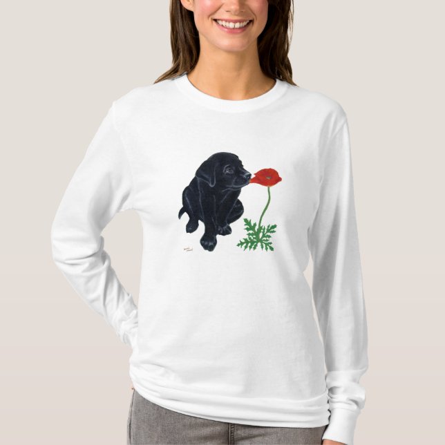 Camiseta Perrito negro de Labrador (Anverso)