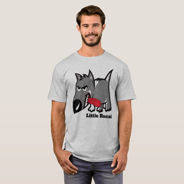 Camiseta Perrito personalizado pequeño bribón del texto (Anverso completo)