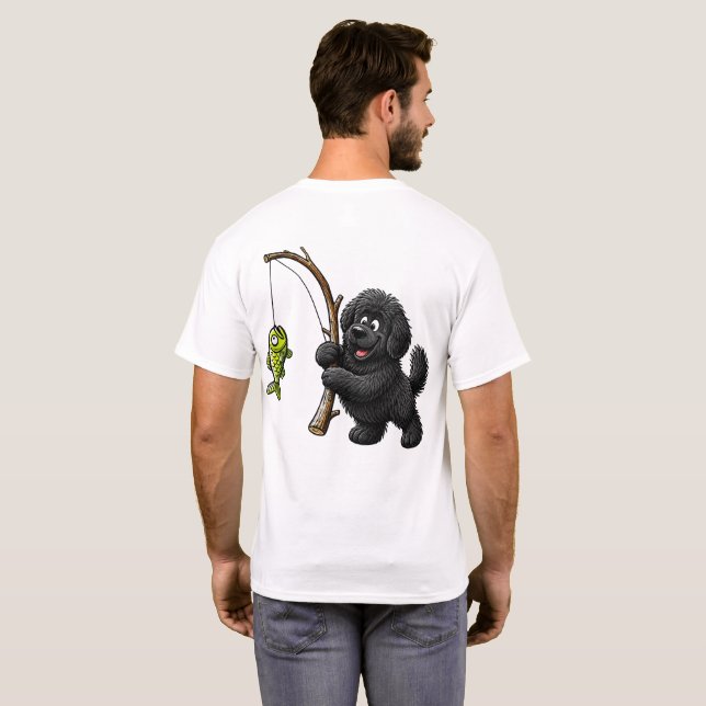 Camiseta Perrito pescador  (Reverso completo)