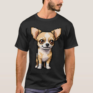 Camiseta Perrito Pug Pixel Cute de 8 Bits para Jugadores Re