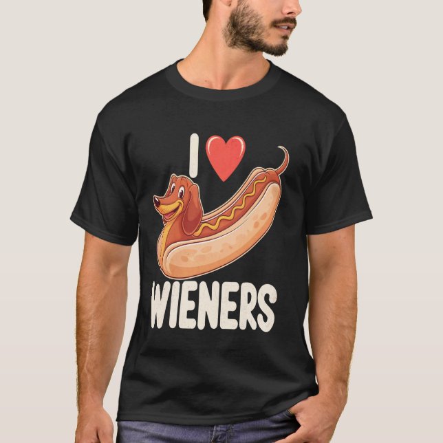 Camiseta Perrito salchicha divertido (Anverso)