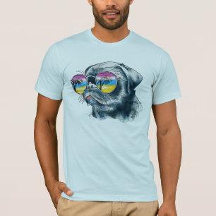 Camiseta Perrito tropical de la acuarela